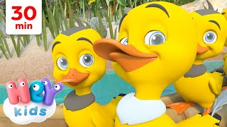 Seis Patinhos 🐥  Música Infantil  HeyKids em Português [upl. by Ellimaj]