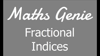 Fractional Indices [upl. by Magavern]