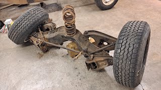 196366 Chevy C10 Front Suspension Swap to Square Body Front Suspension  C10 inliner EP26 [upl. by Ytirahc]