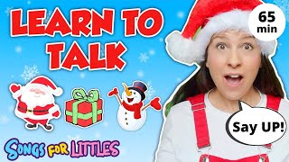 Learn to Talk with Ms Rachel  Baby Learning Videos  Toddler Speech  Christmas  First Words [upl. by Sokim673]