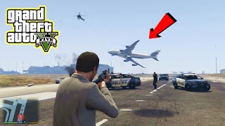 Aeroplane chalate chalate mene li polic ki car aur guss gaya military airport mei gta5 gaming [upl. by Arley974]