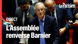 🔴 EN DIRECT  LAssemblée nationale adopte la motion qui renverse le gouvernement Barnier [upl. by Iv876]