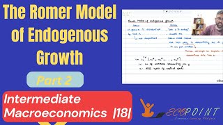 The Romer Model of Economic Growth  Part 2   Endogenous Technological Progress  18 [upl. by Maryn]