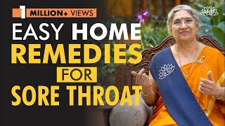 Yogic Home Remedies for Sore Throat  Dr Hansaji Yogendra [upl. by Nesyaj]