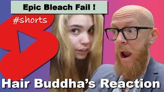 Hairdressers short reaction to epic Bleach Fail [upl. by Hutchings]