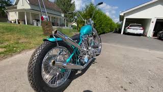 1968 FLH Harley Davidson  Early Shovelhead Chopper build complete [upl. by Atinnod]