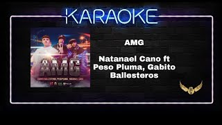 AMG  Karaoke  â€¢ Peso Pluma Ã— Natanael Cano Ã— Gabito Ballesteros [upl. by Eecyac]