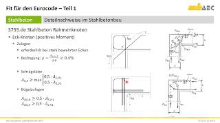 Fit für den Eurocode  Teil 1 StahlbetonDetailnachweise [upl. by Marylynne]