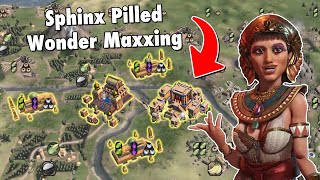 Civ VI  Wonder Maxxing as Sphinx Pilled Cleopatra [upl. by Ahsilaf]