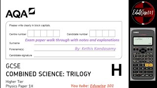 AQA GCSE 2018 Q1 Combined Science Physics Higher Tier Past paper Questions Revision Atomic Structure [upl. by Larry842]