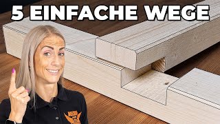 5 geniale Techniken zum Holzverbinden holzwerken holzbearbeitung [upl. by Saylor]