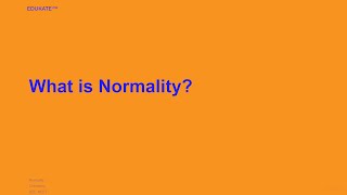 What is Normality [upl. by Nnoryt534]