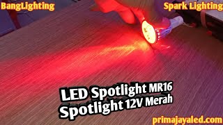 LED Spotlight MR16 Spotlight 12V Merah [upl. by Royce235]