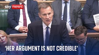 Jeremy Hunt Rachel Reeves argument is not credible and wont wash [upl. by Arnoldo]