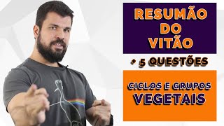 Resumão do Vitão  Botânica  Ciclos e Grupos vegetais  Conteúdo e 5 exercícios resolvidos [upl. by Anelrac]