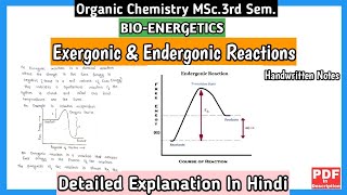 Exergonic Reaction and Endergonic Reaction  BioEnergetics  Organic Chemistry  MSc3rd Sem [upl. by Inaffyt]