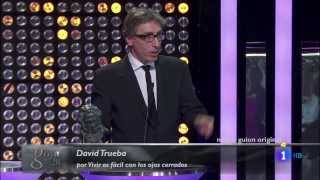 Premio GOYA 2014 al Mejor Guión Original  DAVID TRUEBA por quotVivir es fácil con los ojos cerradosquot [upl. by Candra]