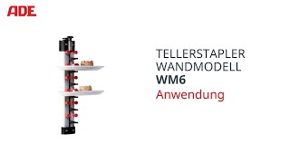 ADE Horeca  Tellerstapler Wandmodell Serie ADE WM  Anwendung [upl. by Asyral348]