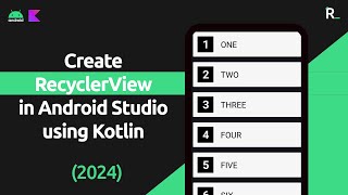 How to create a RecyclerView in Android Studio 2024 [upl. by Laflam]