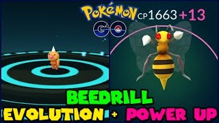 Evolving 100 IV WEEDLE to BEEDRILL  Power Up Pokemon Go Evolution [upl. by Ylirama]