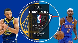 Warriors at Thunder  NBA Full Gameplay  November 10 2024 [upl. by Rehctelf]