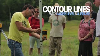 Contour Lines with Laser Level and AFrame  A Permaculture Skills Excerpt [upl. by Ayekat]