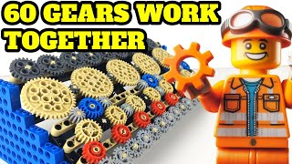 Building a LEGO Platform with 60 Technic Gears [upl. by Reinold]