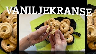 Vaniljekranse  Vanilla butter cookies  Danish cookies [upl. by Otrebliw932]