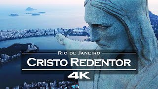 Cristo Redentor  Rio de Janeiro Brazil 🇧🇷  by drone 4K [upl. by Riana]