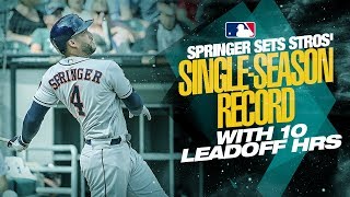 All of George Springers recordsetting leadoff home runs from 2019 [upl. by Juakn]