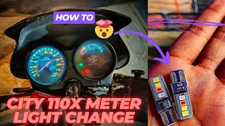 Meter light change  RGB light change city 110x bike 😂  color full meter 💡bulb  maje agye [upl. by Assiled857]