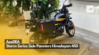 Top Himalayan 450 Accessories AeeDEA Storm Series Side Panniers [upl. by Kellda]