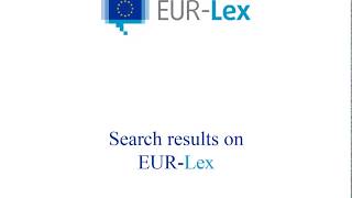 EURLex results list 2019 [upl. by Elinor]