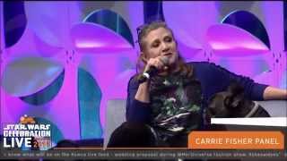 Star Wars Celebration VII 2015 Carrie Fisher Panel [upl. by Aihsotal]