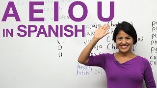 Learn how to say the vowels in Spanish  A E I O U [upl. by Calle]