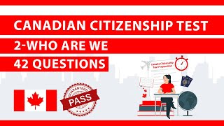 2024 NEW CANADIAN CITIZENSHIP TEST― Who Are We― Part 2 of 10 [upl. by Sedecram297]