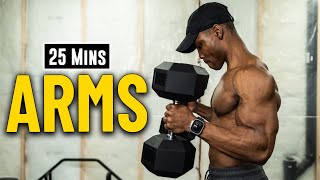 25 Minute Dumbbell Workout For Biceps Triceps amp Forearms Build amp Burn 14 [upl. by Dhruv]