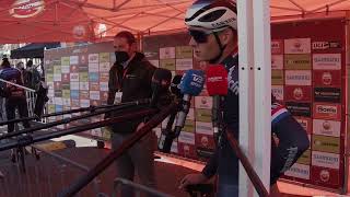 Mathieu van der Poel  Interview at the start  Amstel Gold Race 2022 [upl. by Welsh873]