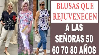 LAS MEJORES BLUSAS PARA SEÑORAS MÁS DE 50 AÑOS Y MÁS BLUSAS DE MODA MUJERES 60 70 80 AÑOS [upl. by Iilek]