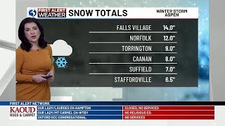 Snow totals from Winter Storm Aspen as of 715 am [upl. by Karin]