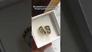 🤱🤍Breastmilk amp Umbilical Cord Preserved Babyfeet Ring With Babys Name Engraved🥀 [upl. by Bevan]