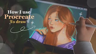 How I use PROCREATE to draw  my full process animated drawing [upl. by Eiznyl]