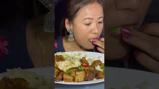 😋Pork Fatty Belly EatingShortsRubi Rai Mukbang 🇳🇵 [upl. by Bena713]