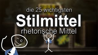 Die 25 wichtigsten Stilmittel  rhetorischen Mittel [upl. by Martainn]