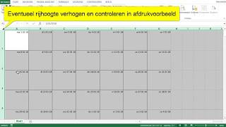 1 Excel Eenvoudige Kalender Maken  Maand per blad  Unieke datum [upl. by Nilre]