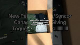 New PetroCanadaSuncor Canadian Made Giving Toques ready to rolllllllllll shorts [upl. by Chemush]