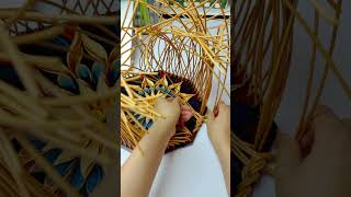 How to craft hand basket with rattan diy rattan handmade [upl. by Isabella769]