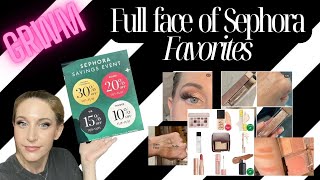 FULL FACE OF SEPHORA FAVORITES GRWM USING MY BEST OF IN EVERY CATEGORY [upl. by Byrle]