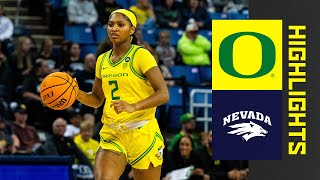 Oregon Womens Basketball vs Nevada  GAME HIGHLIGHTS 2023 [upl. by Ahar491]