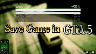 How to Save Game in GTA 5 Hindi [upl. by Rintoul280]